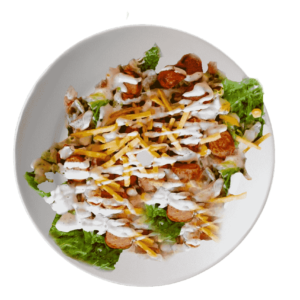 (Choice of Topping) BBQ Hot Dog Salad